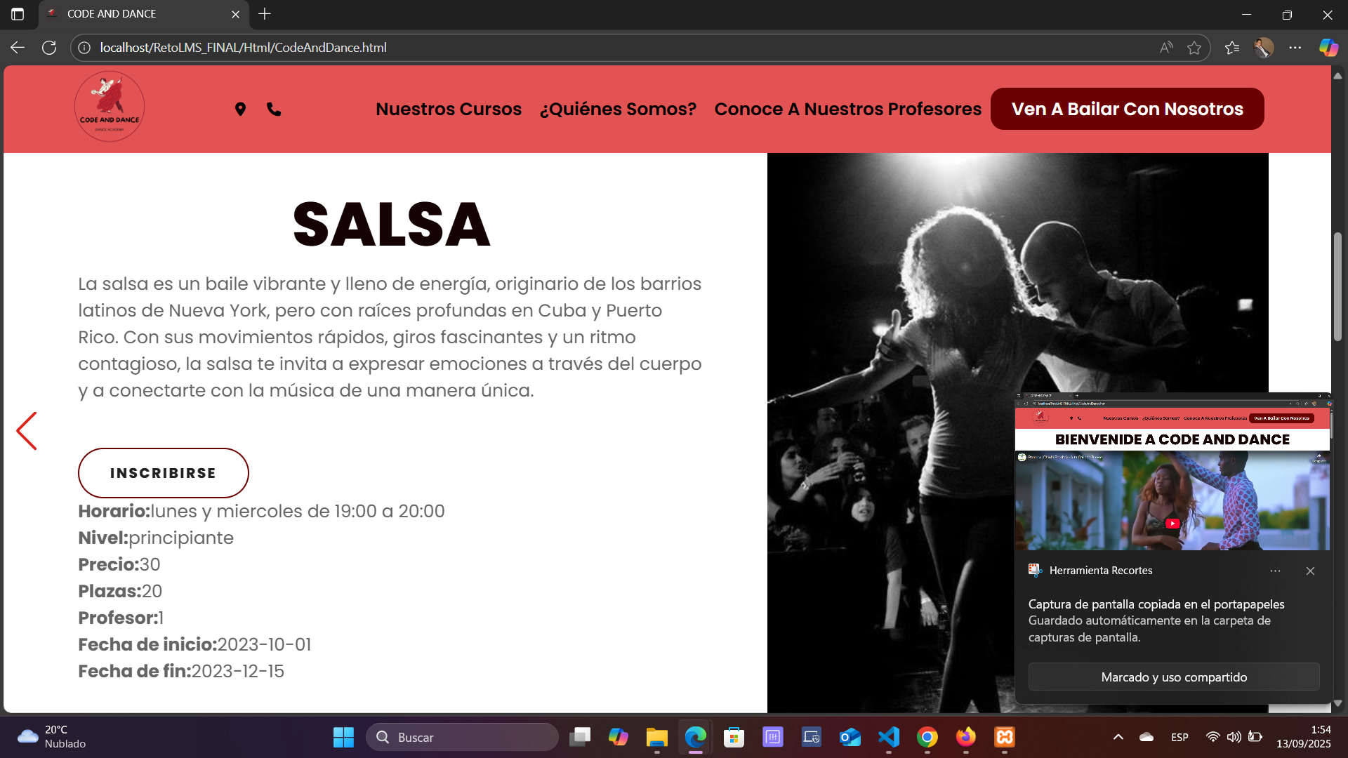 Estructura XML de datos implementada