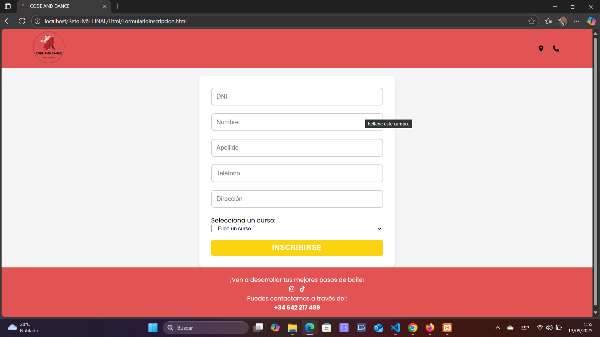 Versión dinámica final con PHP y JavaScript